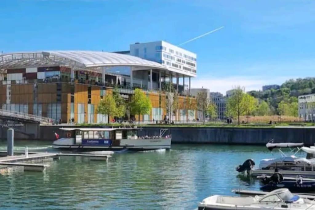 Appartement Dans Peniche Atypique Et Idyllique A Confluence Lyon Bagian luar foto